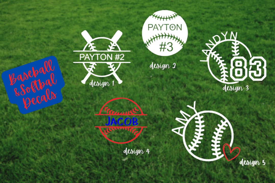Baseball Decal Baseball Player Decal With Name Baseball Team Decal Name Decal Sports Decal Etsy