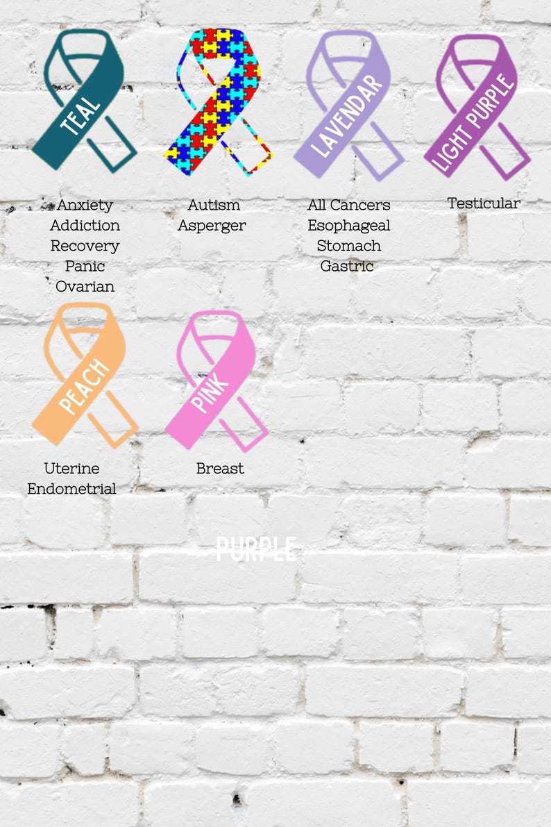 Awareness Ribbon Decal: Cancer, Mental Health, Survivor Support - Etsy