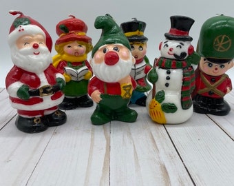 Vintage 5” Christmas Candles 6 candles Interpur
