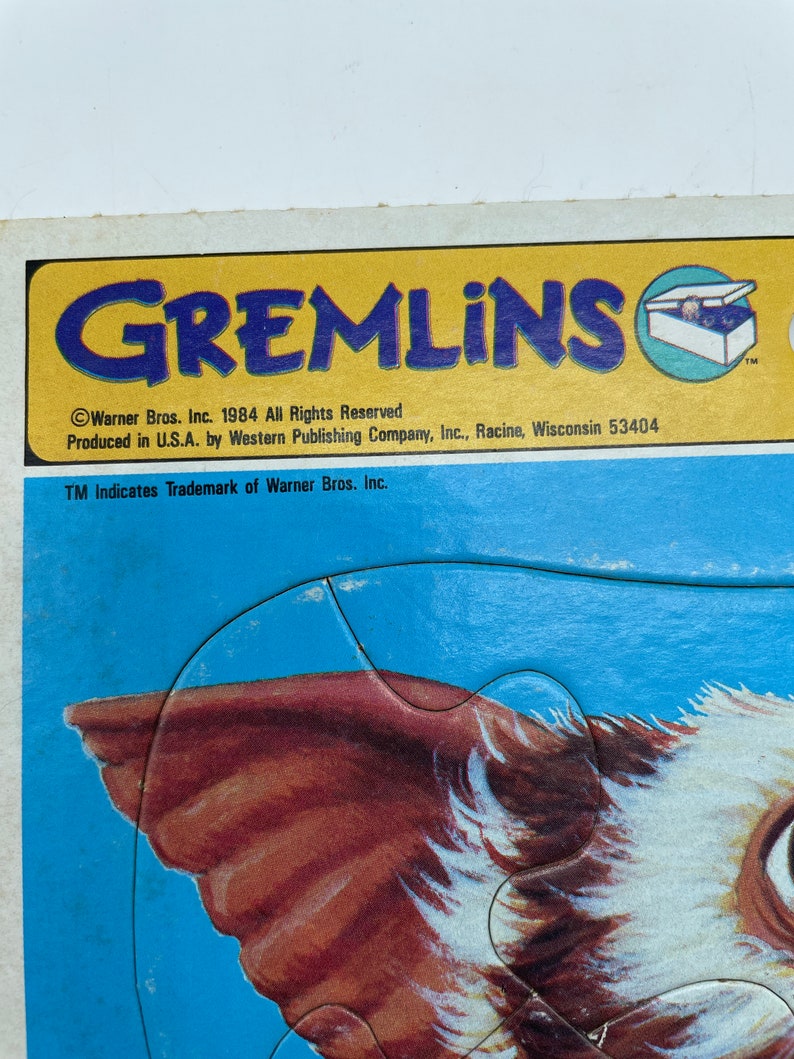 Gremlins Gizmo Golden Brand Frame Tray Puzzle 1984 Vintage - Etsy