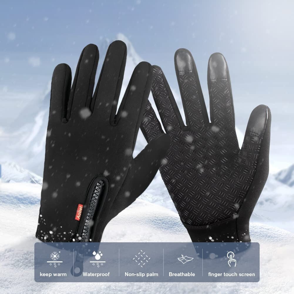 Mens Winter Warm Windproof Waterproof Fleece Lined Thermal TOUCH SCREEN