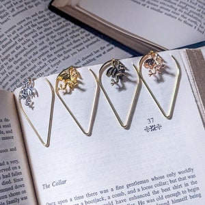 Dragon Teardrop Bookmark, Fantasy Book Clip