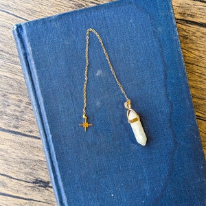 North Star bookmark with white crystal!