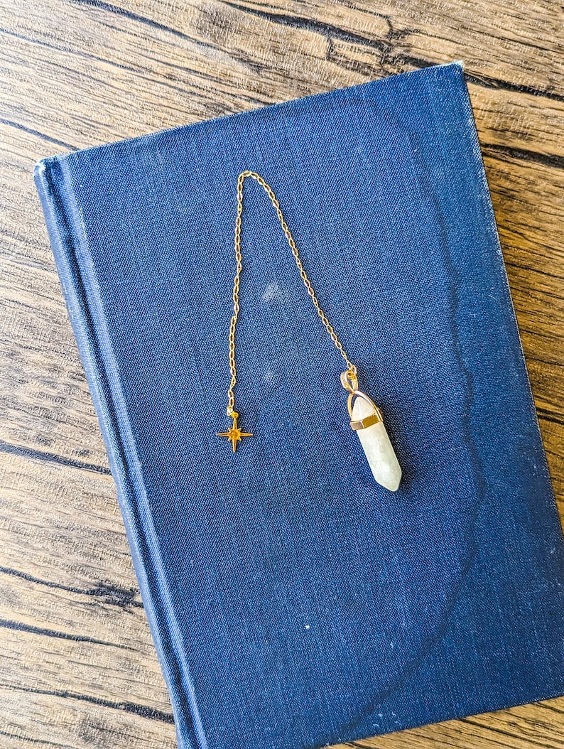 North Star bookmark with white crystal!