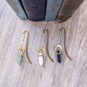 Crystal bookmarks and bead bookmarks.