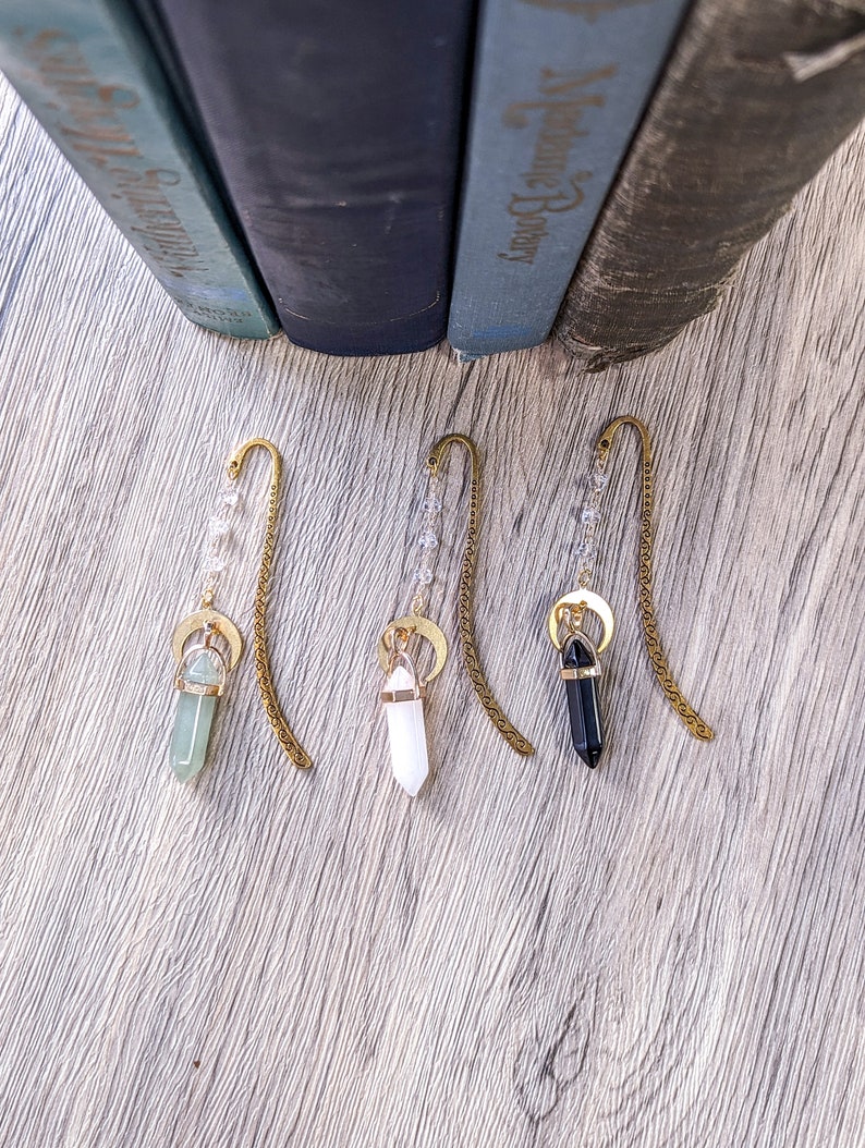 Crystal bookmarks and bead bookmarks.
