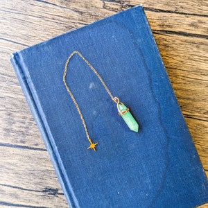 North Star bookmark with jade crystal!