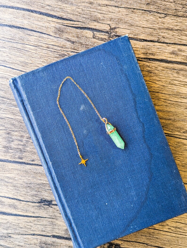 North Star bookmark with jade crystal!