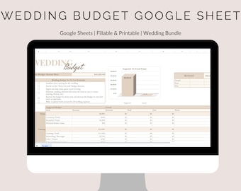 Wedding Budget Google Sheet: Customizable Wedding Planner (Digital Download)