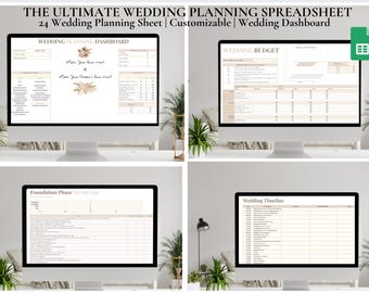 Boho Wedding Planning Spreadsheet: Digital Google Sheets Planner