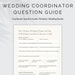 Wedding Vendor Questions Guide | Event Vendor Questions Guide | Wedding ...
