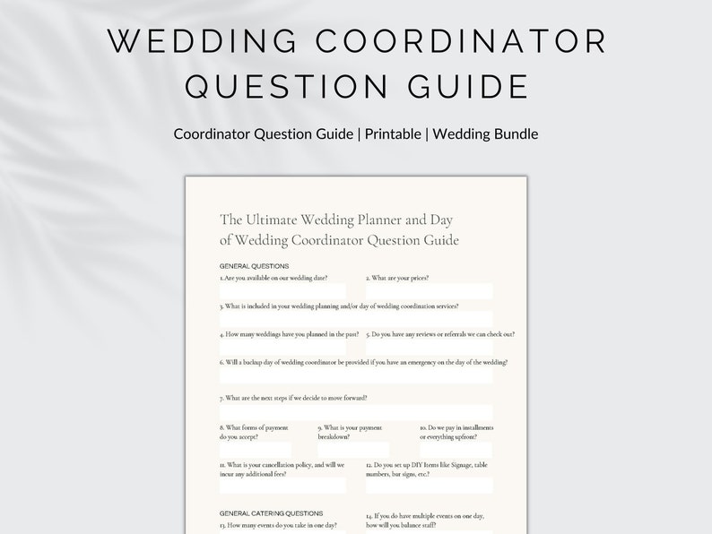 Wedding Vendor Questions Guide Event Vendor Questions Guide Wedding ...