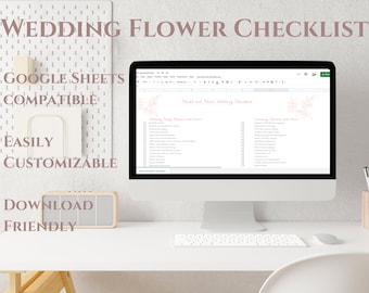 Checklista för bröllopsblommor: Anpassningsbar planeringslista (Google Sheets)