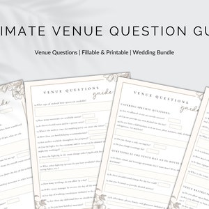 Wedding Venue Questions Guide Event Venue Questions Guide Wedding ...