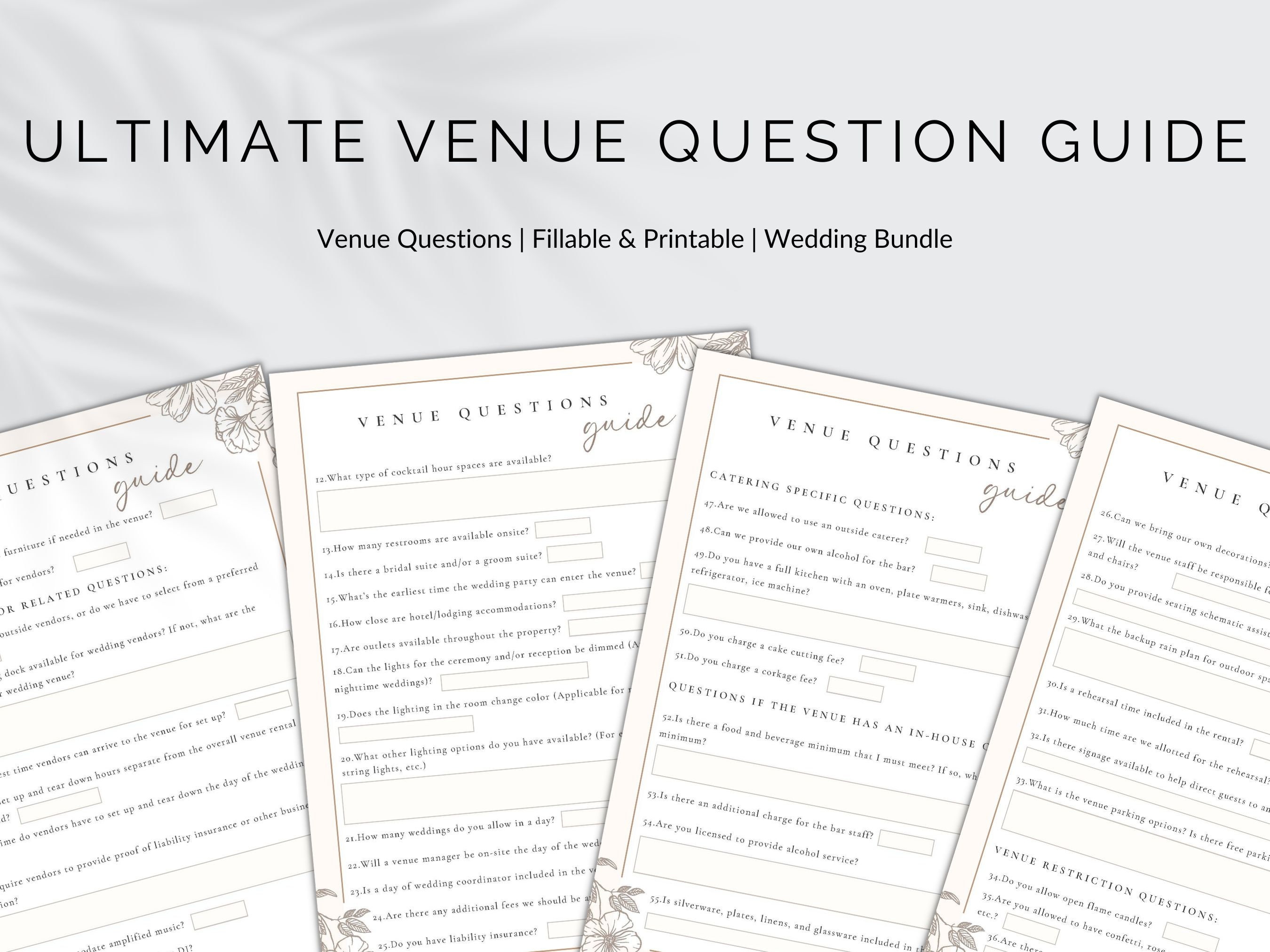 Wedding venue tour questions | Honestweddingadvice.com