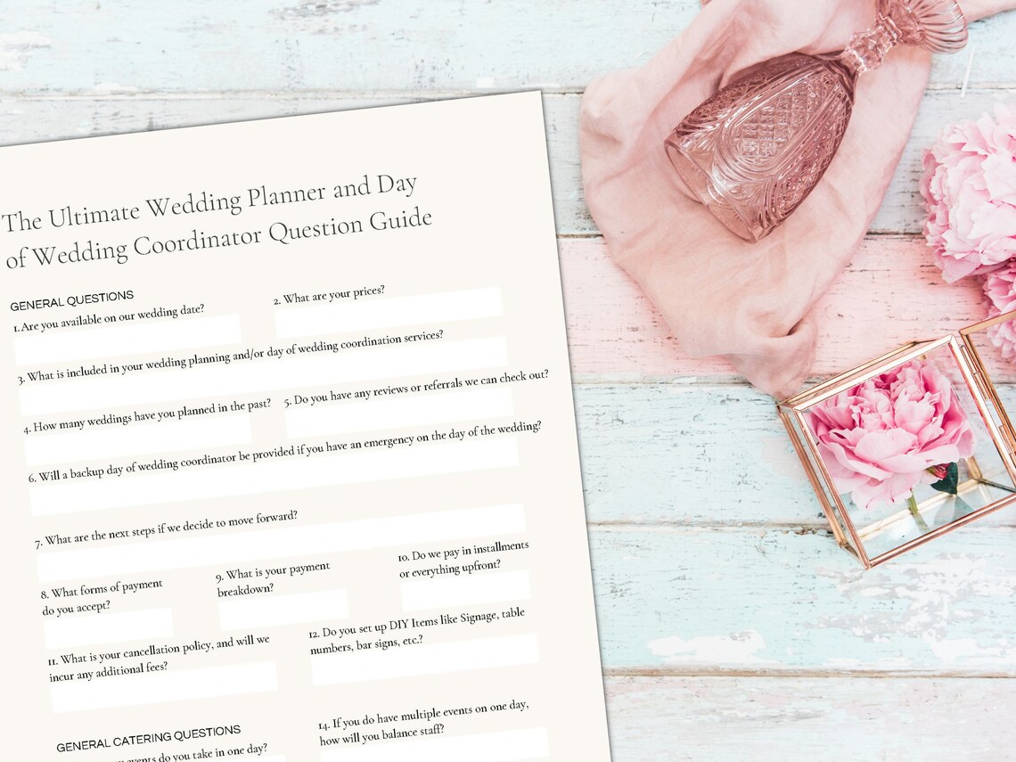 Wedding Vendor Questions Guide Event Vendor Questions Guide Wedding ...