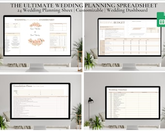 Digital Wedding Planner Spreadsheet: Customizable Google Sheets (Digital Download)