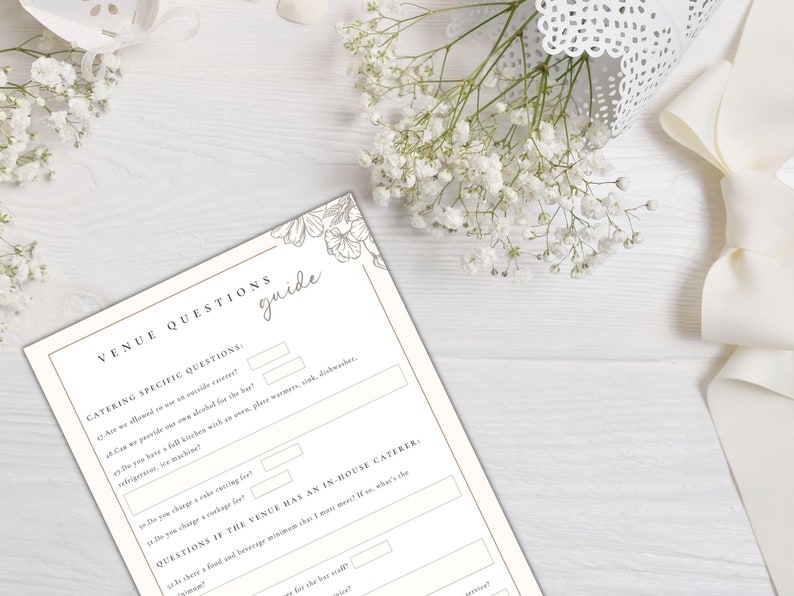 Wedding Venue Questions Guide Event Venue Questions Guide Wedding ...