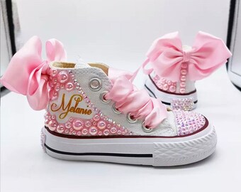 Baby Bling Shoes • Girls Custom Party Shoes • First Birthday Outfit • Personalised Kids Shoes • Custom Baby Shoes • First Birthday Gift