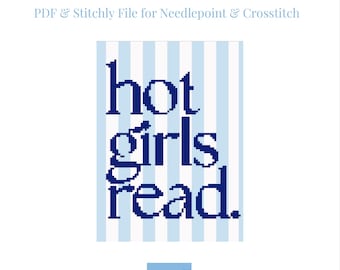Hot Girls Read Needlepoint/Crossstitch Pattern