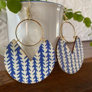 Boho wooden earrings