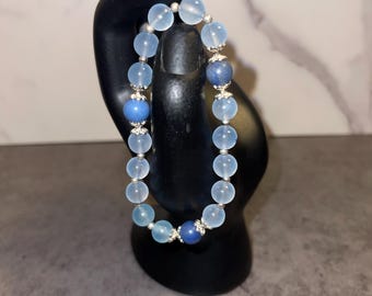 Blue Aventurine and Chalcedony bracelet