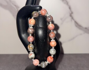 Golden Mica beaded bracelet
