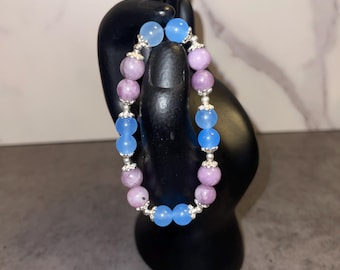 Amethyst and Chalcedony bracelet