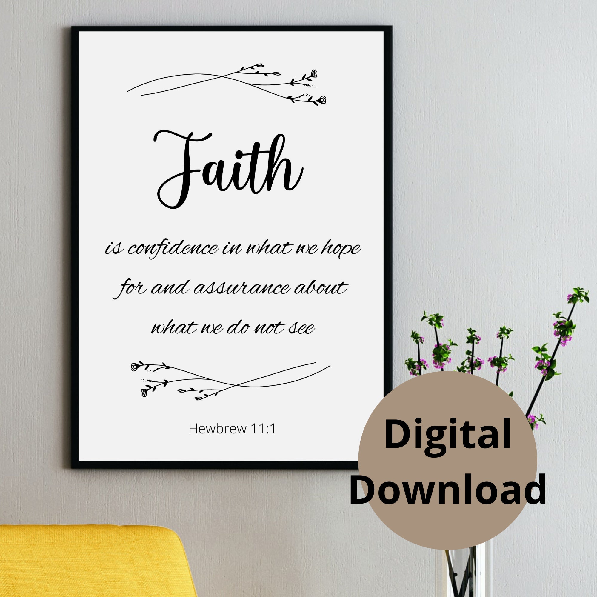 Inspirational Verse Printable Sign Printable Wall Art Sign Etsy