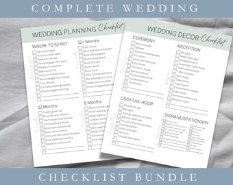 14 WEDDING CHECKLISTS | Wedding PLANNING | B1