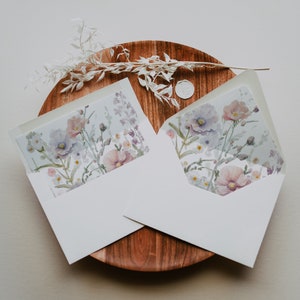 ENVELOPE LINER | Wildflowers | Wedding Invitation | PDF | A3