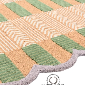 Hand Tufted Rug Matilda Goad Wool Area Rug Handmade Irregular Shape For Bedroom Aesthetics Living Room Kids room Indoor 8x10 9x12 10x14 Rug