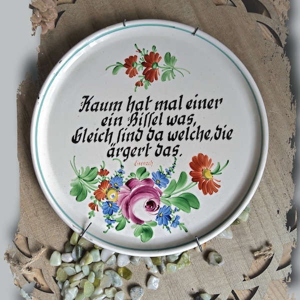 Wandteller, Spruch, Lebensweisheit