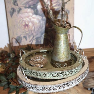 Tray Decorative Tray Shabby Candle Plate Candle Tray