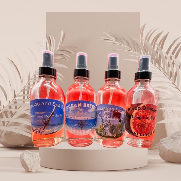 Aromatherapy/Meditation Long Lasting Room and Linen spray crystal infused to promote happiness 4oz.