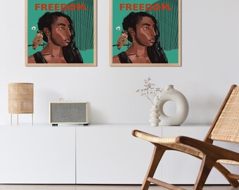 Printable Black Art for Home | Afrocentric Wall Decor | Instant Download