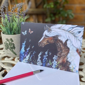 Carte de vœux pour chevaux