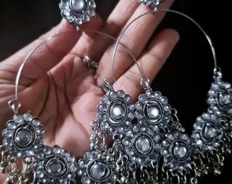 oxidised silver earrings oxidised jhumkas big indian silver jhumka oversized pakistni jhumka.oxidised silver earrings. Gift for her