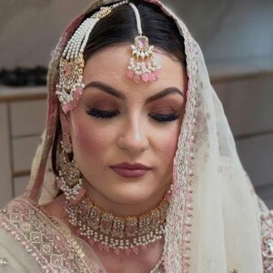 blue dress makeup pakistani Arsh  House of Revaan