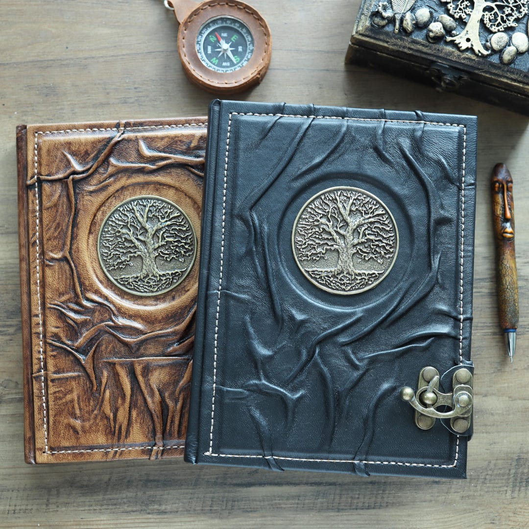 Tree of Life Leather Journal | Handmade Vintage Style Book - Etsy