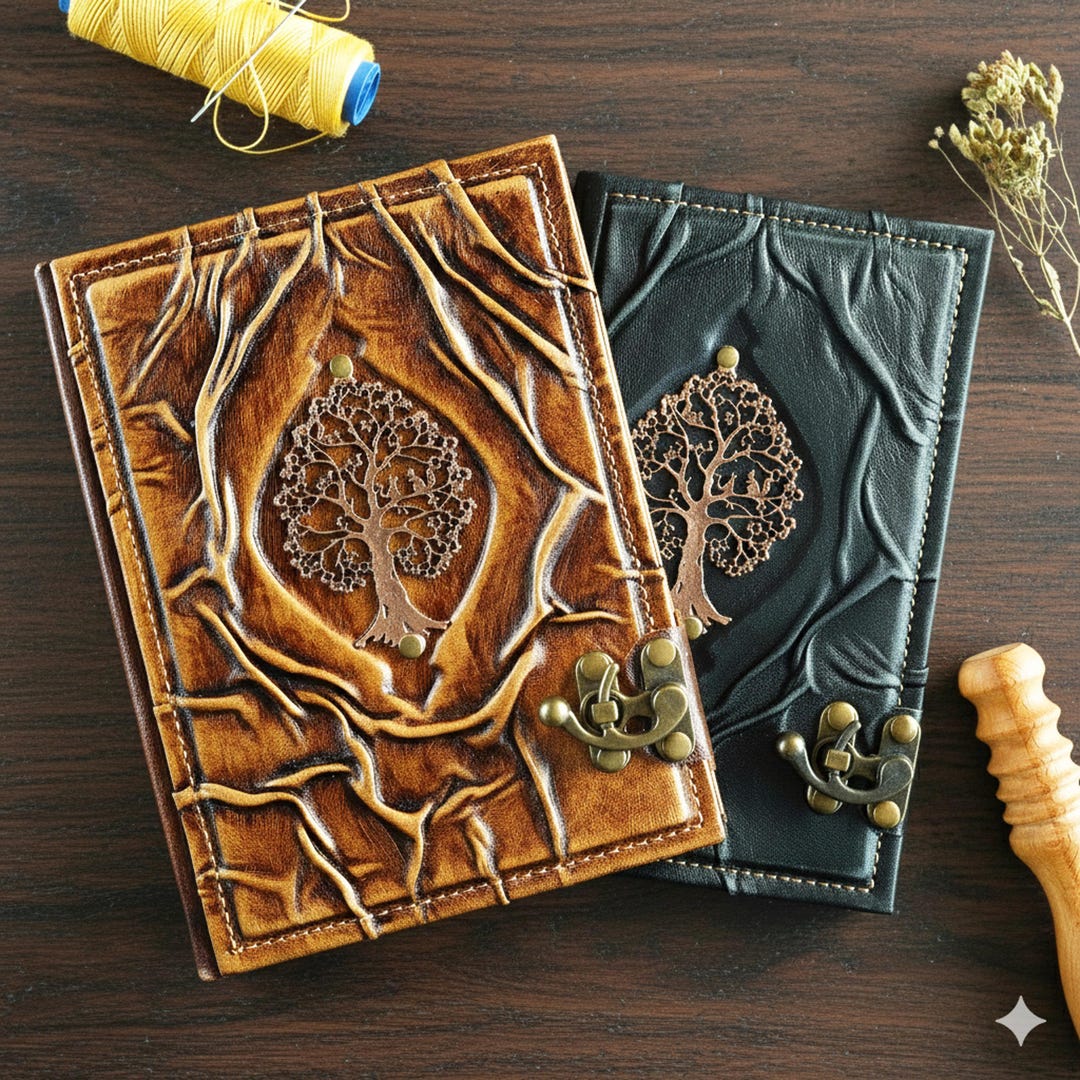 Tree of Life Leather Journal | Handmade Vintage Style Notebook - Etsy