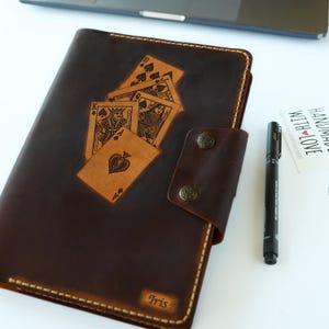 A5 Personalisierte Karten Design Nachfüllbares Echtleder Journal | Camelfarbenes liniertes oder normales Papierbuch | 352 Seiten | 23cm x 17cm