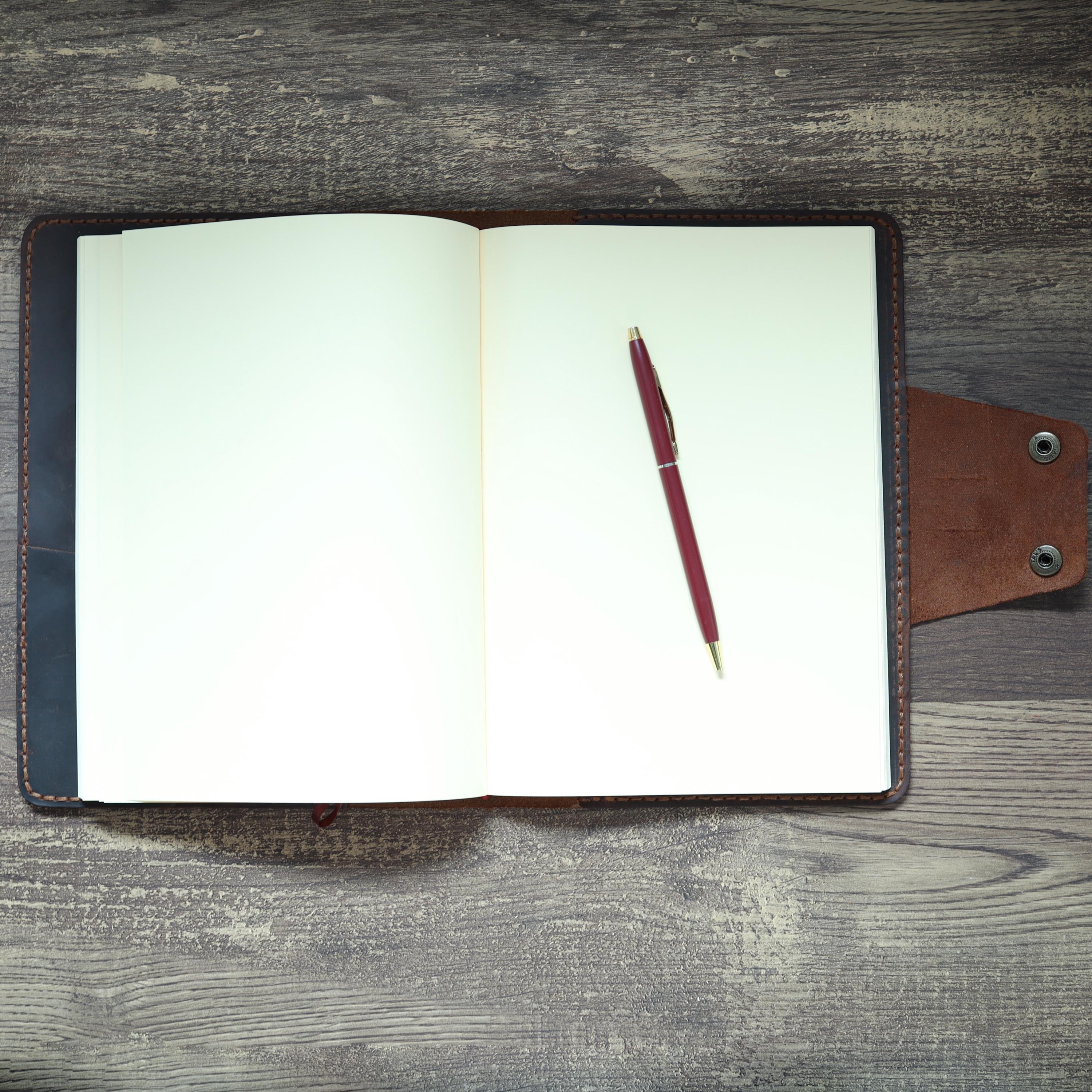 Samurai Notebook Handmade Leather Samurai Journal: Refillable A5 Notebook, Brown/camel ...