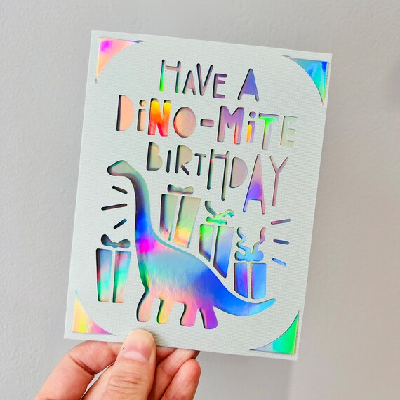 holographic birthday cards Foil Happy Card Its a great age to be Holographic Printable Birthday Card -