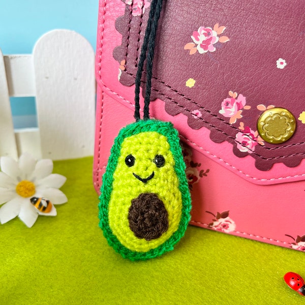 Avocado Crochet Bag Charm Hanging Decoration