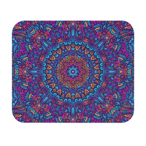 Alfombrilla de ratón mandala - Alfombrilla de ratón bonita y colorida - Accesorios de oficina - Alfombrilla de ratón de escritorio - Alfombrilla de ratón rectangular de 9&quot; x 8&quot;