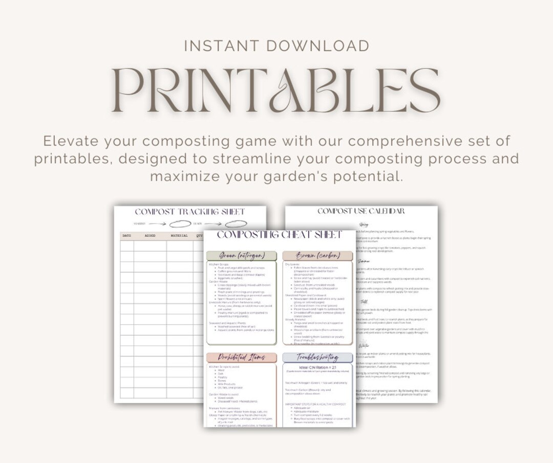 Ultimate Composting Printables Bundle: Track, Plan, and Optimize Your ...
