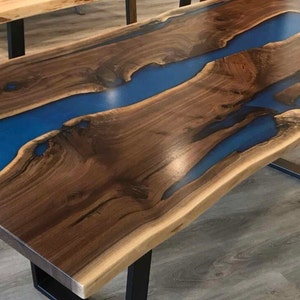 Walnut Epoxy Table, Live Edge Epoxy Coffee Table, Epoxy Coffee Table, Epoxy Resin Table, Resin Table, Epoxy River Table, Epoxy Desk