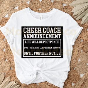 Cheer coach announcement PNG FILE, cheer coach PNG, sublimation file, Coach png file , all star cheer coach