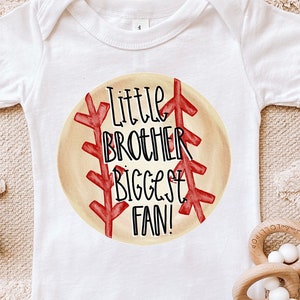 Little Brother Biggest Fan Shirt, Baseball Shirt, Sport Shirt, Matching Sibling Tee, Girl Personalized Shirt, Baby Girl Baseball Shirt, Boy